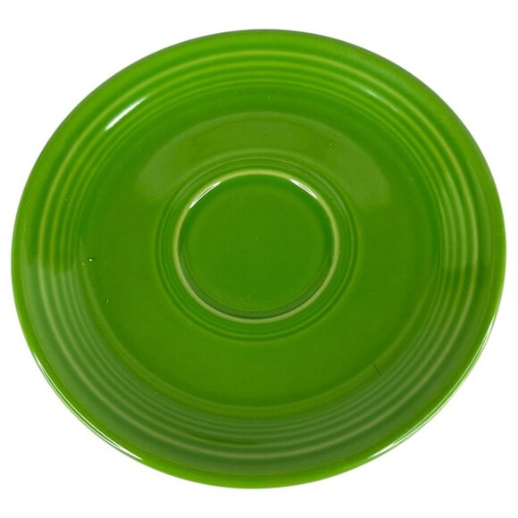 Fiesta Homer Laughlin Shamrock Green Teacup & Saucer Set Fiesraware Coffee Cup - Picture 8 of 9